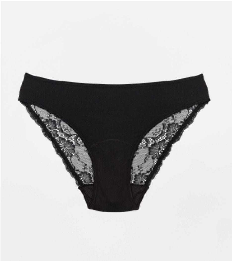 Čipka Brief - Recyklovaný nylon - Čierna