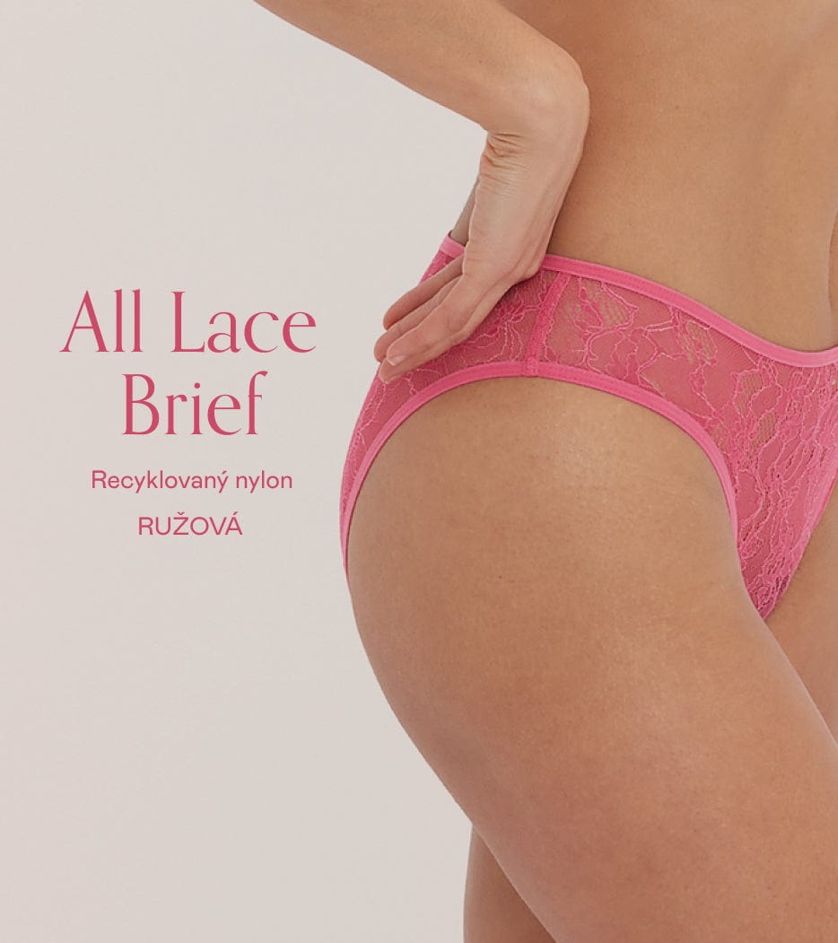 Balíček All Lace Brief Ružová - 3 ks