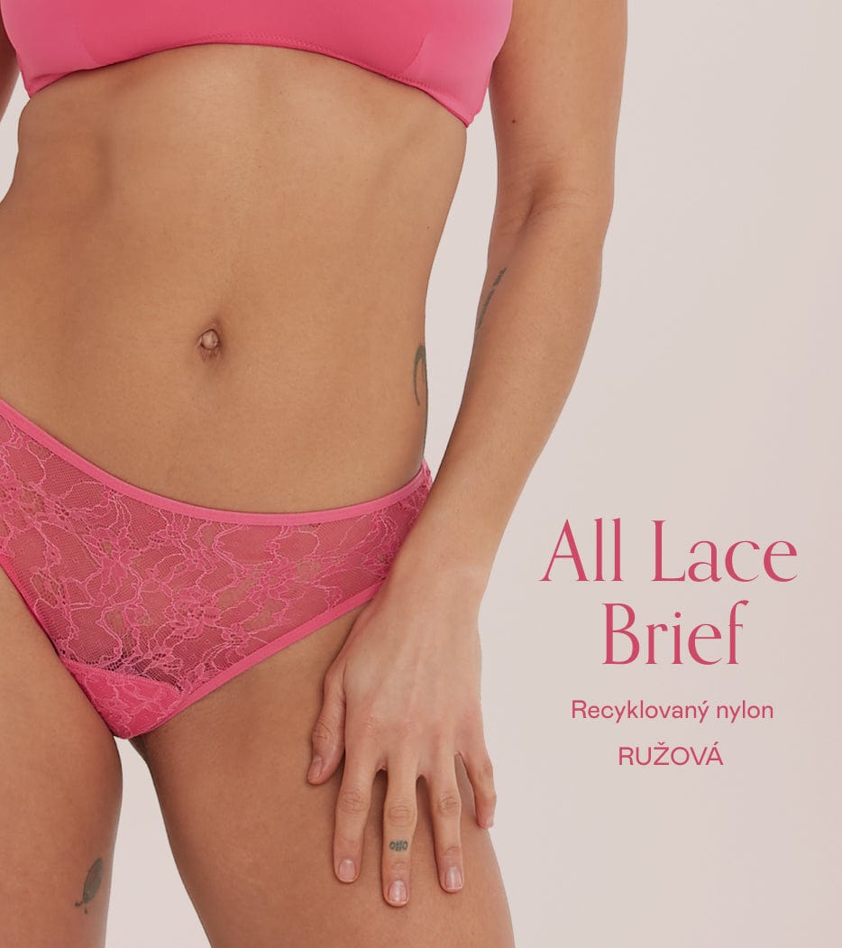 Balíček All Lace Brief Ružová - 3 ks