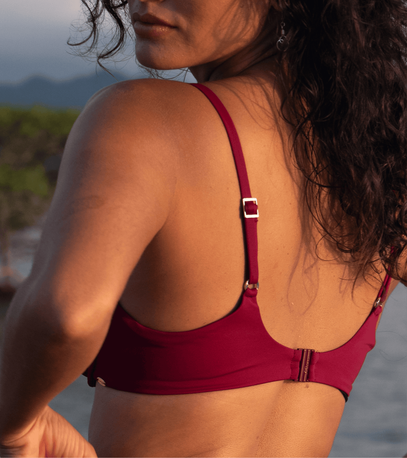 Plavky - S kosticami - Vrchný diel plaviek - Červená